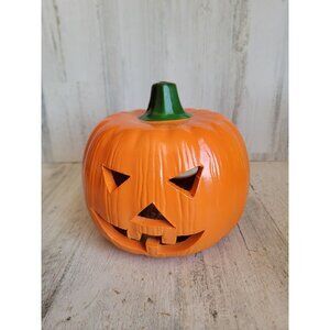 Ceramic Halloween vintage pumpkin candle holder home decor